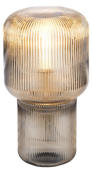 Design tafellamp amber glas - Zonat
