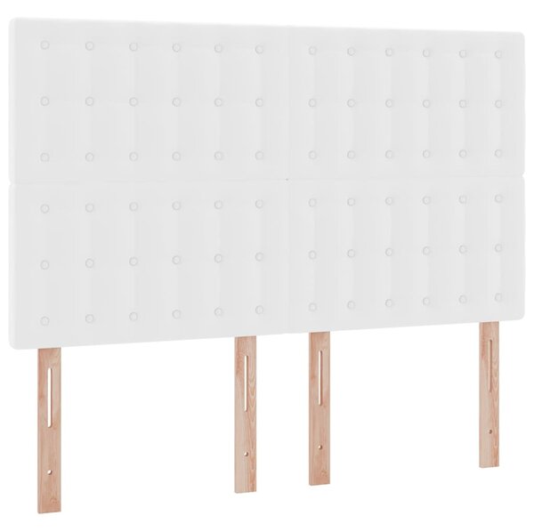 Krevet s od storage Čista bijela 140 x 200 cm Lažna koža - Bijela / 140 x 200 cm