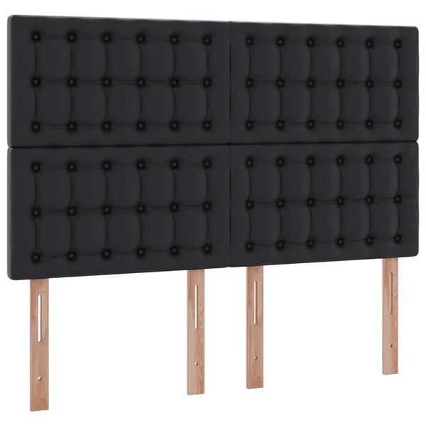 Krevet s od storage s madracem Crna 140 x 200 cm Lažna koža - Crna / 140 x 200 cm