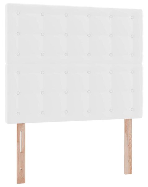 Krevet s od storage Čista bijela 120 x 200 cm Lažna koža - Bijela / 120 x 200 cm