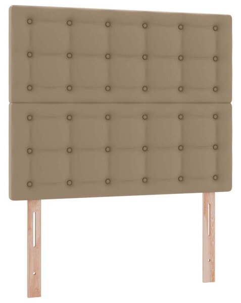 Krevet s od storage s madracem Kapućino 120 x 200 cm Lažna koža - Smeđa / 120 x 200 cm