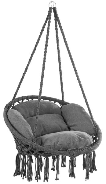 Viseća stolica BOHO s jastucima, Ø61 cm, antracit Jurhan