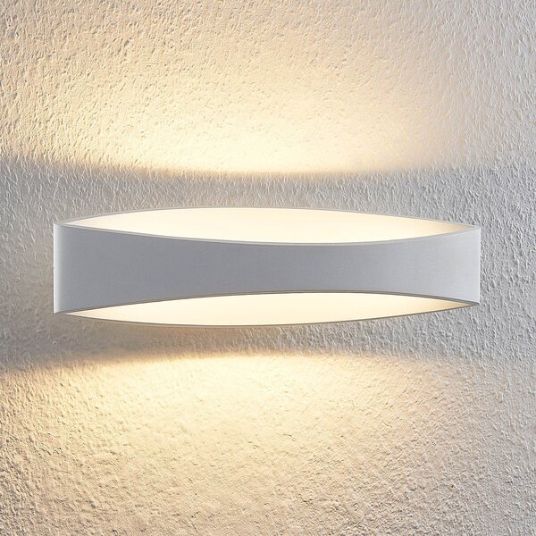 Arcchio LED zidna svjetiljka Jelle, 44 cm, bijela, metal, gore/dolje, prigušiva, Bijela, Dnevni boravak/blagovaonica, Metal
