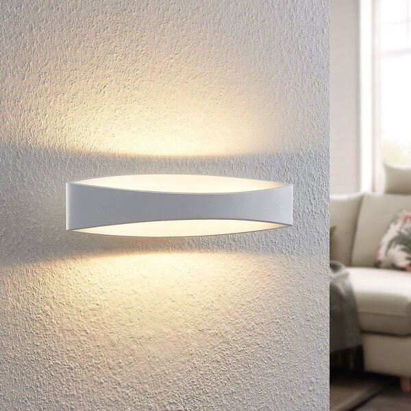 Arcchio LED zidna svjetiljka Jelle, 44 cm, bijela, metal, gore/dolje, prigušiva, Bijela, Dnevni boravak/blagovaonica, Metal