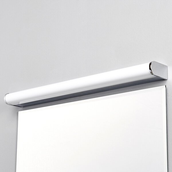 Lindby LED zidna svjetiljka Philippa, zaobljena, 58cm, krom, IP44, Metalik, kupaonica, Metal