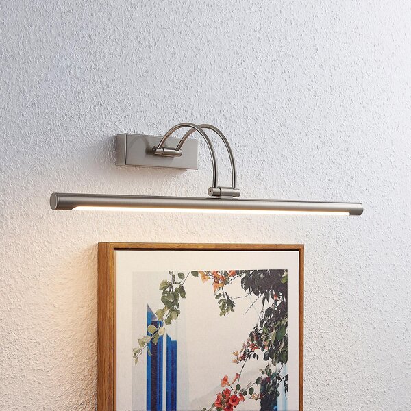 Lucande LED svjetlo za sliku Dimitrij, nikal, metal, 54cm, Sivo, Dnevni boravak/blagovaonica, Metal