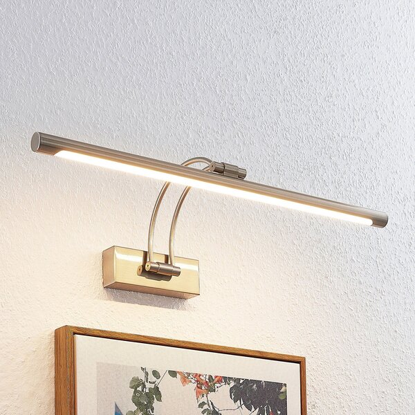 Lucande LED svjetlo za sliku Dimitrij, nikal, metal, 54cm, Sivo, Dnevni boravak/blagovaonica, Metal
