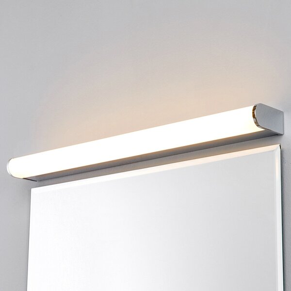 Lindby LED zidna svjetiljka Philippa, zaobljena, 58cm, krom, IP44, Metalik, kupaonica, Metal