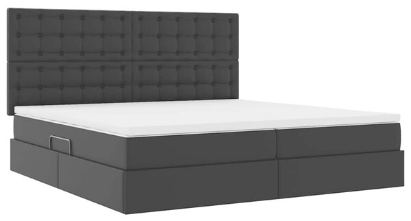 Krevet s prostorom za pohranu s LED-om Crna 200 x 200 cm - Crna / 200 x 200 cm