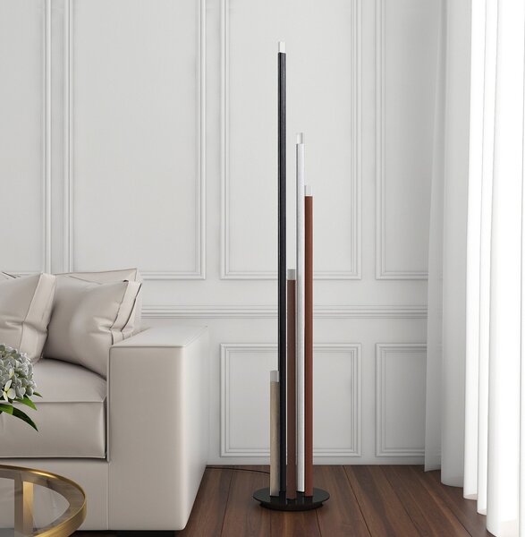Lucande LED podna lampa Stoika, 150 cm, 5 žarulja, metal, prigušiva, Višebojno, Dnevni boravak/blagovaonica, Metal