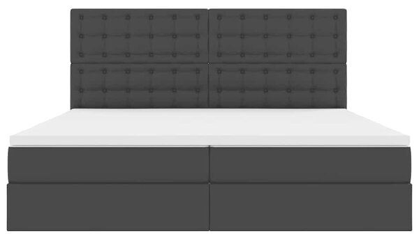 Krevet s prostorom za pohranu s LED-om Crna 200 x 200 cm - Crna / 200 x 200 cm