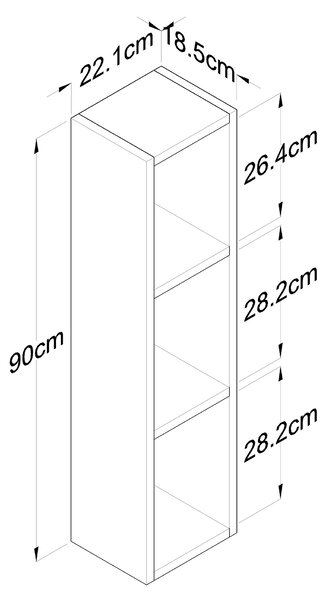 Zondo.hr Polica Ema 1 (orah). Akcija -27%. 1072718