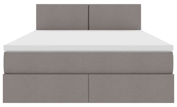 Krevet s madracem i skladištem Sivo-smeđa 140 x 200 cm - Smeđesiva / 140 x 200 cm