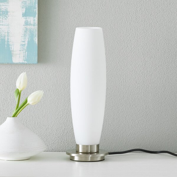 Paul Neuhaus stolna lampa Tyra, staklo, Ø 10 cm, prigušiva, G9, prigušiva, Bijela, Dnevni boravak/blagovaonica, Staklo