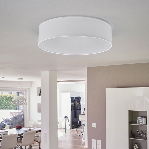 Smartwares Stropna svjetiljka Ceiling Dream, Ø 40 cm, tekstil, bijela, prigušiva, Bijela, Dnevni boravak/blagovaonica, Tkanina / tekstil