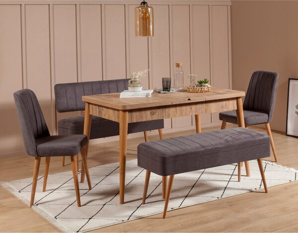 Zondo.hr Blagovaonski set Vlasta 2 (atlantski bor + antracit) (za 6 osoba). Akcija -30%. 1073076