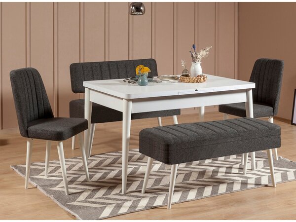 Zondo.hr Blagovaonski set Vlasta 2 (bijela + antracit) (za 6 osoba). Akcija -30%. 1073083