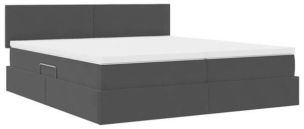 Krevet s od storage s uzglavljem s pohranom Crna 90 x 200 cm - Crna / 90 x 200 cm