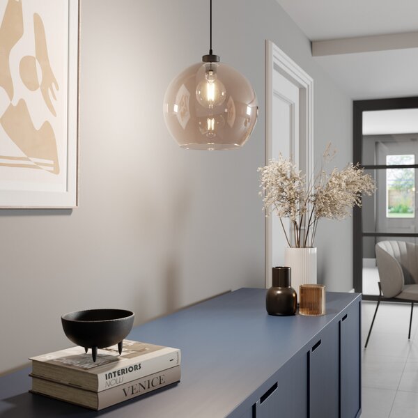 Viseće Svjetiljka TK Lighting, Cubus, prigušiv, Smeđa / hrđa, Dnevna soba, Staklo, Moderan