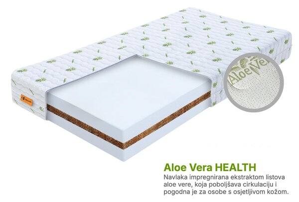 Wilsondo Dječji antialergijski madrac Kokos Plus 60x120 – Aloe Vera navlaka