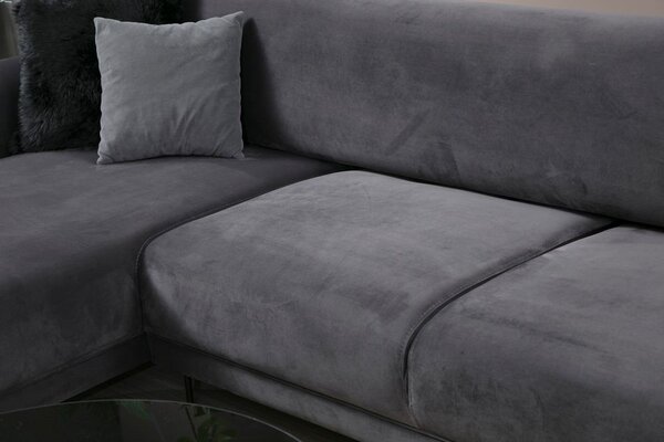 Atelier Del Sofa Kutna garnitura na razvlačenje, Antracit, Image Corner Left ( Chl-3R ) - Anthracite