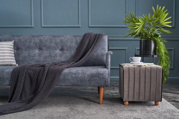 Atelier Del Sofa Tabure, Sivo, Mona Puf - Grey