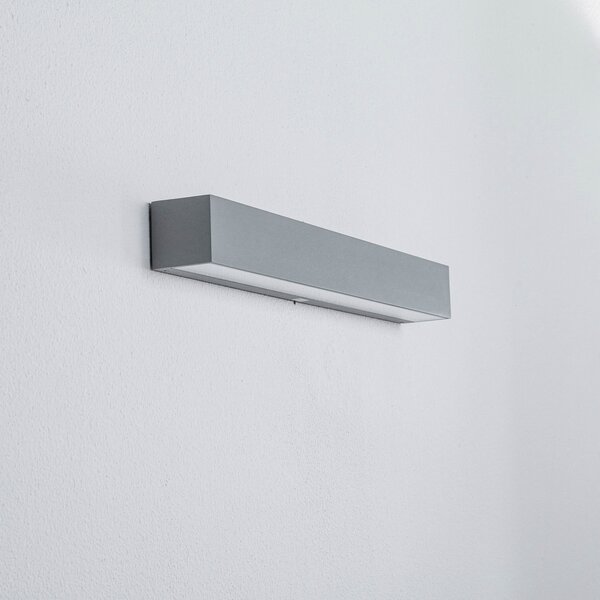 Arcchio LED vanjska zidna svjetiljka Lengo, 50 cm, 1 žarulja, siva, CCT, Sivo, Aluminij