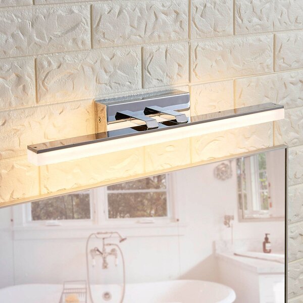 Lucande LED kupaonska zidna svjetiljka Julie, 46 cm, krom, metal, IP44, Metalik, kupaonica, Metal