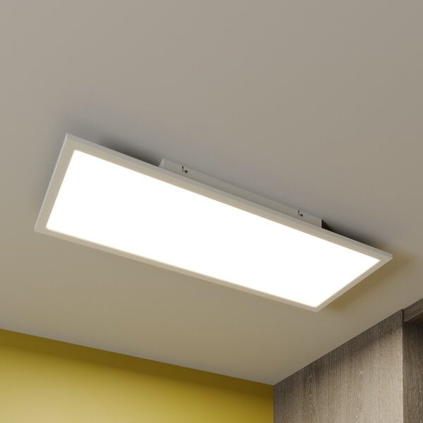 Lindby Luay LED panel, 80 x 30 cm, bijeli, 3000-6000K, prigušiva, Bijela, Kuhinja, Plastika