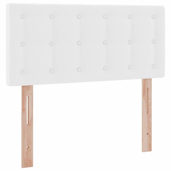 Krevet s madracem i skladištem Čista bijela 90 x 190 cm - Bijela / 90 x 190 cm