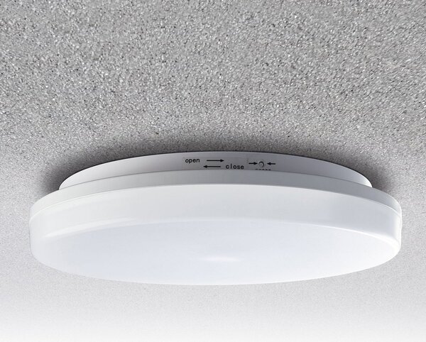 Heitronic LED stropna svjetiljka Pronto, okrugla, senzor pokreta, Bijela, Plastika