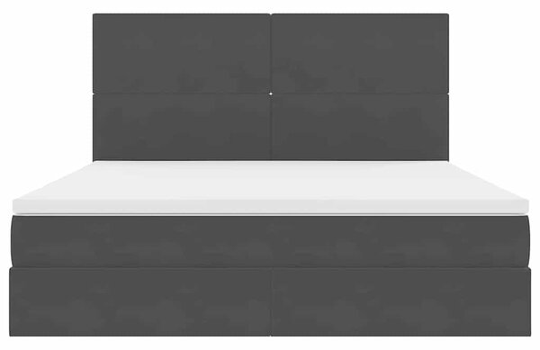 Krevet s madracem i skladištem Crna 160 x 200 cm Baršun - Crna / 160 x 200 cm