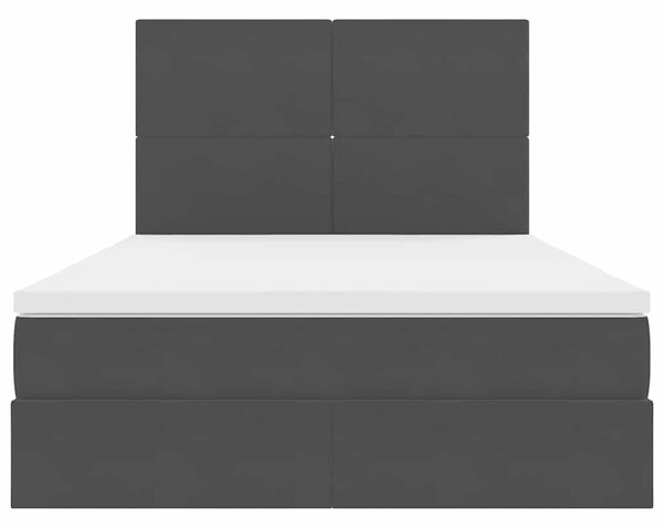 Krevet s madracem i skladištem Crna 140 x 200 cm Baršun - Crna / 140 x 200 cm