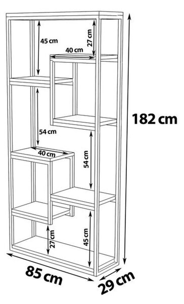 Zondo.hr Regal Livido (orah + crna). Akcija -30%. 1102100