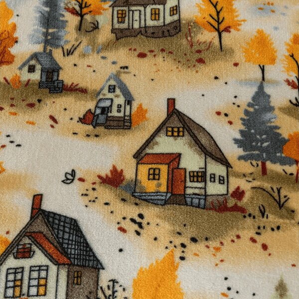 Posteljina mikropliš AUTUMN VILLAGE u boji Dimenzije posteljine: 70 x 90 cm | 140 x 200 cm