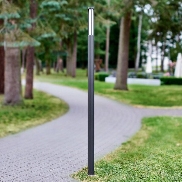 Lucande LED vanjska svjetiljka Sidny, 220 cm, antracit, IP54, Crno, Metal