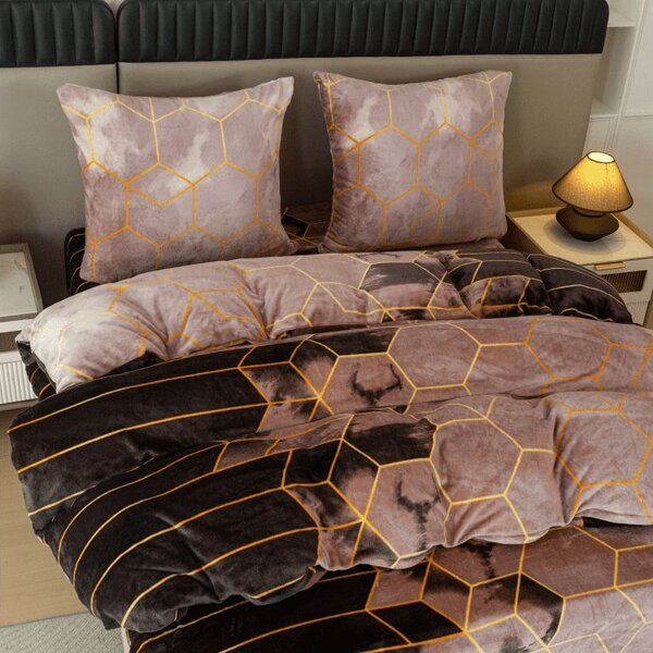 Posteljina od mikropliša VELVETIA šarena Dimenzije posteljine: 2 kom 70 x 90 cm | 200 x 220 cm