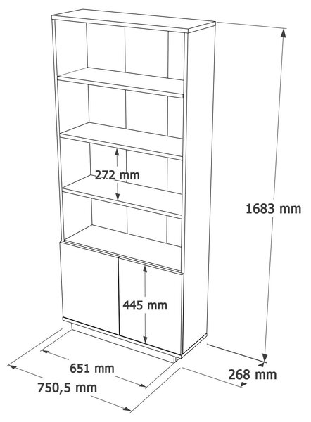 Zondo.hr Regal Fera 16 (atlantski bor + antracit). Akcija -30%. 1102144