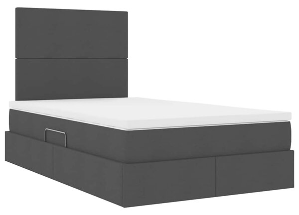 Krevet s madracem i skladištem Crna 120 x 200 cm Poliester - Crna / 120 x 200 cm