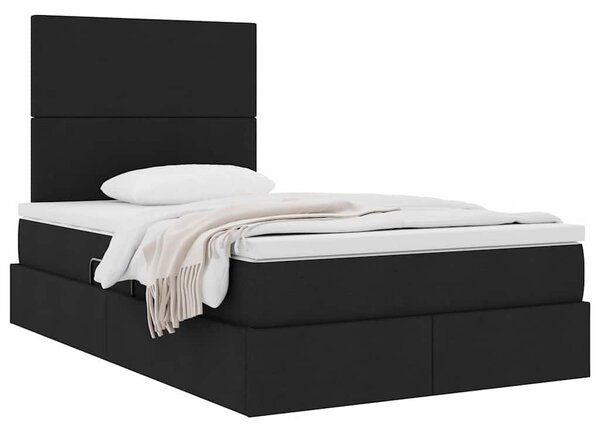 Krevet s madracem i skladištem Crna 120 x 200 cm Poliester - Crna / 120 x 200 cm