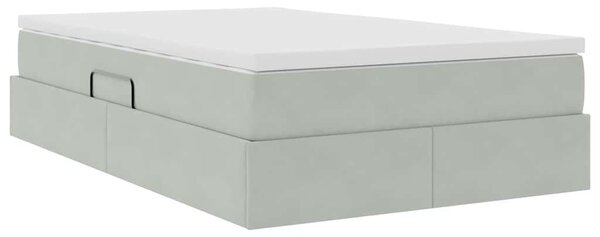 Krevet s madracem i skladištem Svijetlo siva 120 x 200 cm - Svjetlosiva / 120 x 200 cm