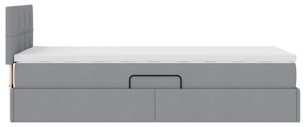 Krevet s madracem i skladištem Svijetlo siva 90 x 190 cm - Siva / 90 x 190 cm