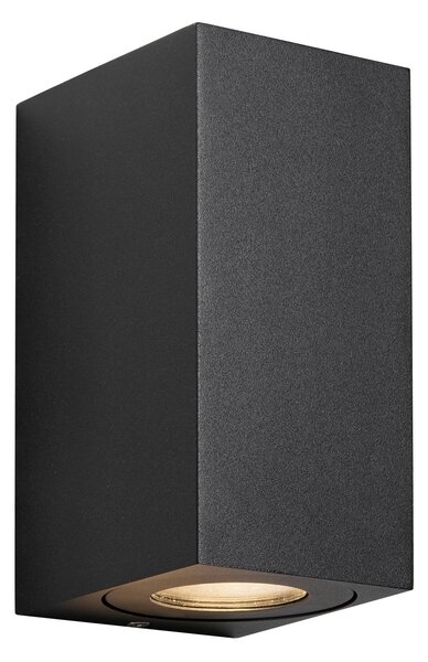 Nordlux Canto Maxi Kubi 2 Seaside vanjska zidna svjetiljka, crna GU10 17 cm, prigušiva, Crno, Metal, Zidni kvadrat
