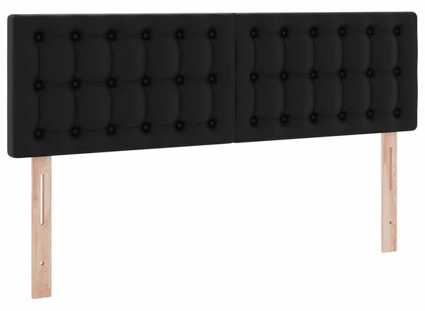Krevet s madracem i skladištem Crna 140 x 190 cm Lažna koža - Crna / 140 x 190 cm