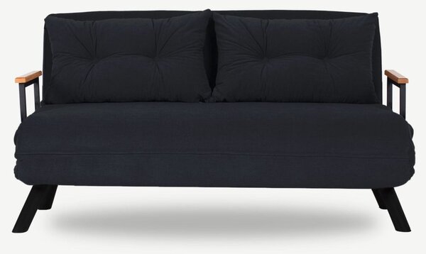 Atelier Del Sofa Dvosjed na razvlačenje, Crno, Sando 2-Seater - Black