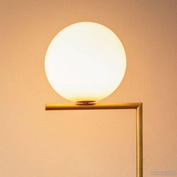 Podne Lampa FLOS, IC F1, prigušiv, Zlato / mjed, Dnevna soba, Metal, Dizajn