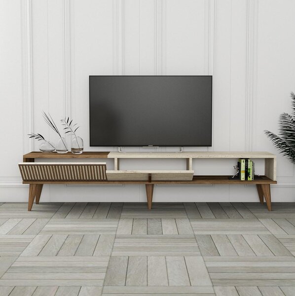 TV stolić/ormarić Millano 1 (orah + travertin)