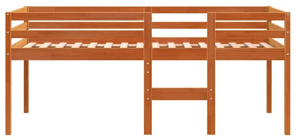 Visoki krevet voštano smeđi 75x190 cm od masivne borovine - Smeđa / 75 x 190 cm
