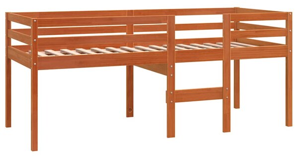Visoki krevet voštano smeđi 75x190 cm od masivne borovine - Smeđa / 75 x 190 cm