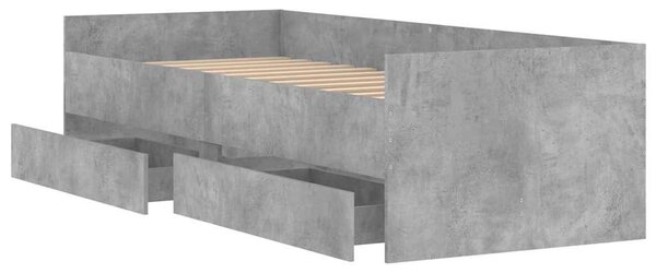 Okvir kreveta s ladicama siva boja betona 90x190 cm - Siva / 90 x 190 cm